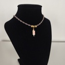 Collar Cordón Helado Rosa Dorado