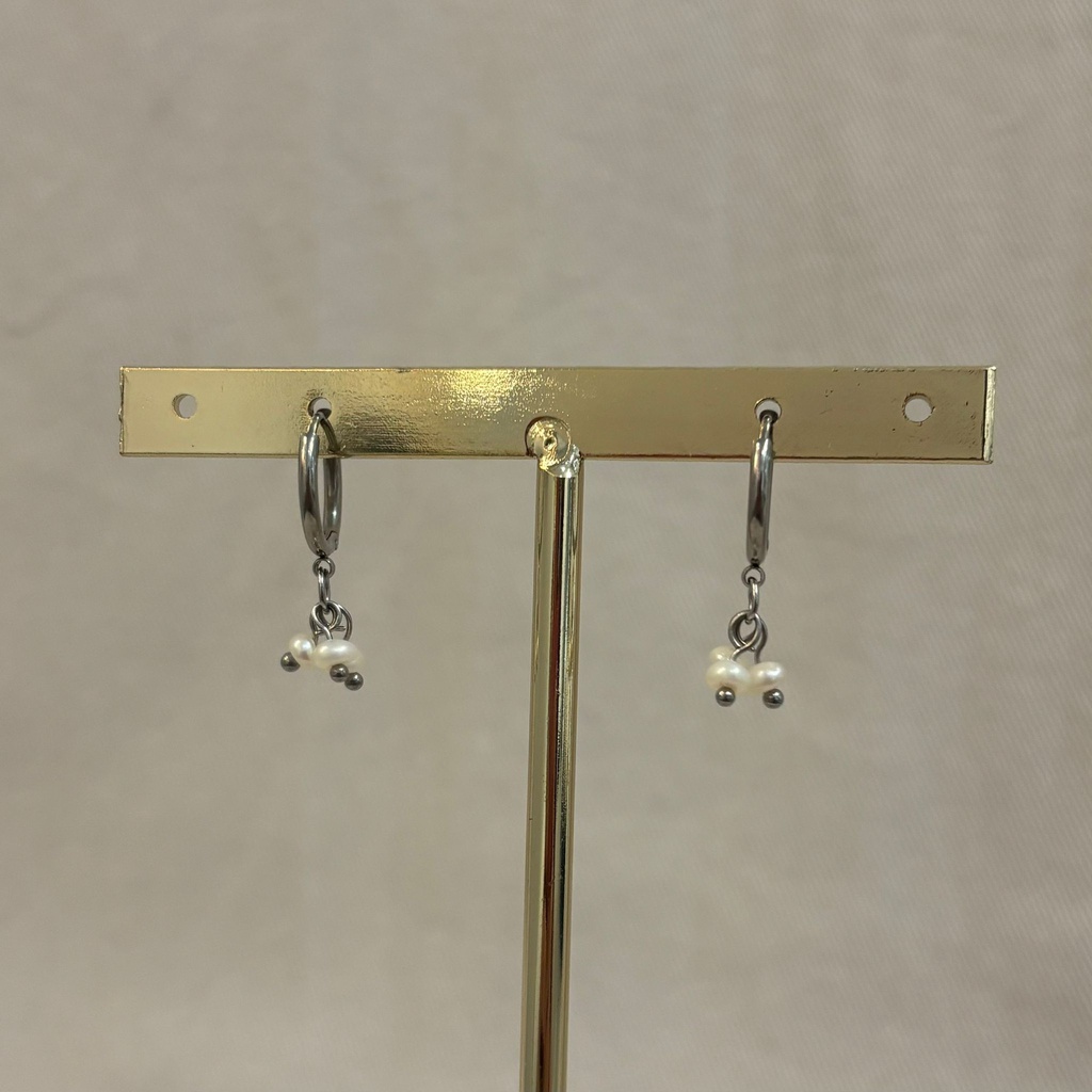 Arito Charm Perlas Plateado