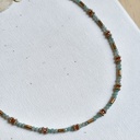 Collar Cadena de Piedras Verde Agua