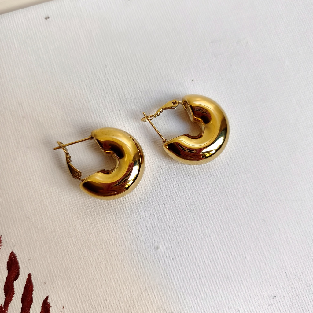 Aros Pequeño Grueso Dorado