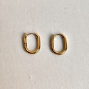 Aros Forma Cuadrado Dorado