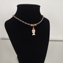 Collar Cordón Pez Rojo Dorado