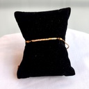 Pulsera Macramé Piedras Marrón Naranja (Dorado)