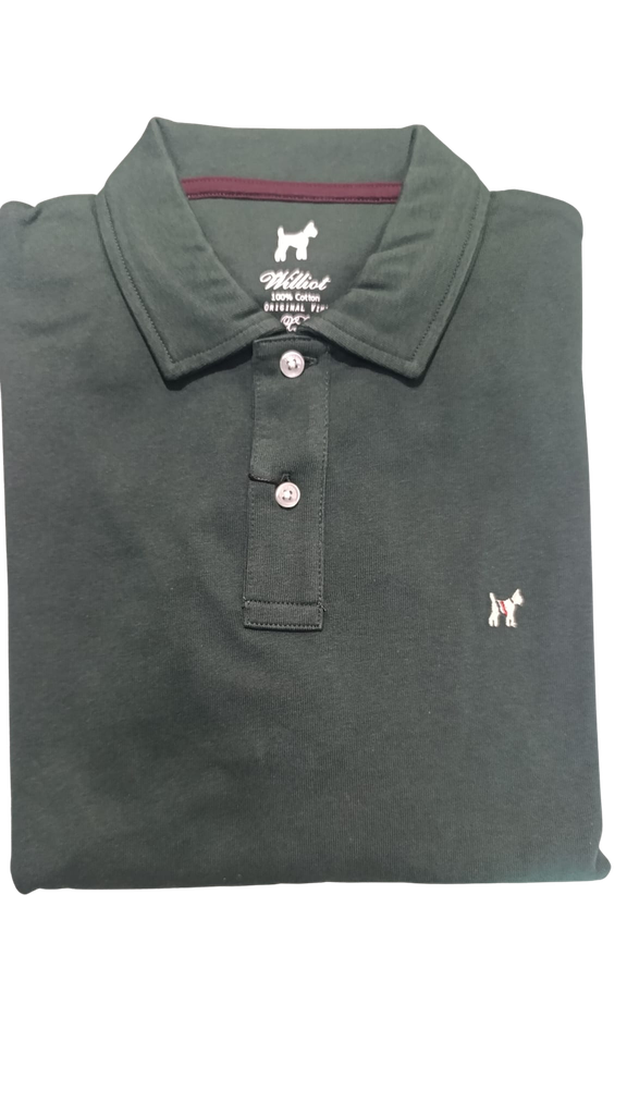Polo Clásico Manga Larga Verde Oscuro - Williot