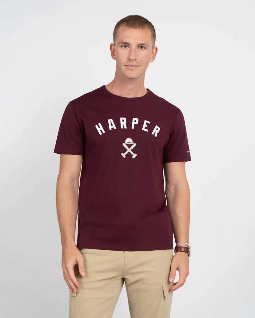 Camiseta New England Rich Burgundy - Harper &amp; Neyer