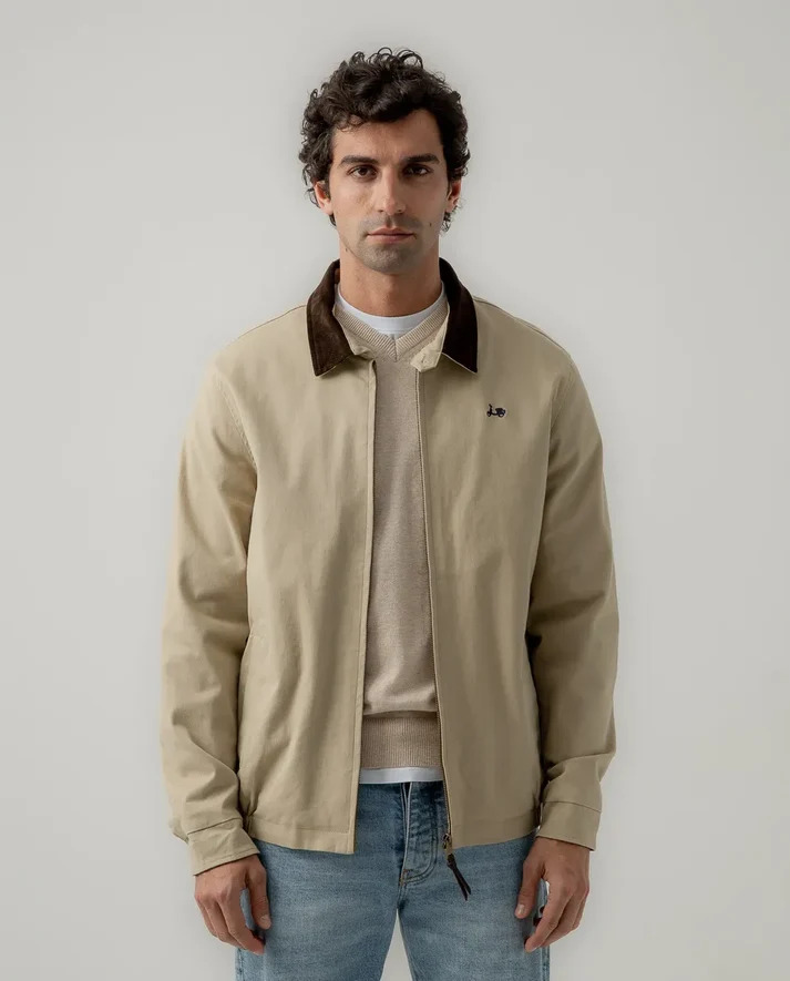 Chaqueta Corta Sarga Beige - Scotta
