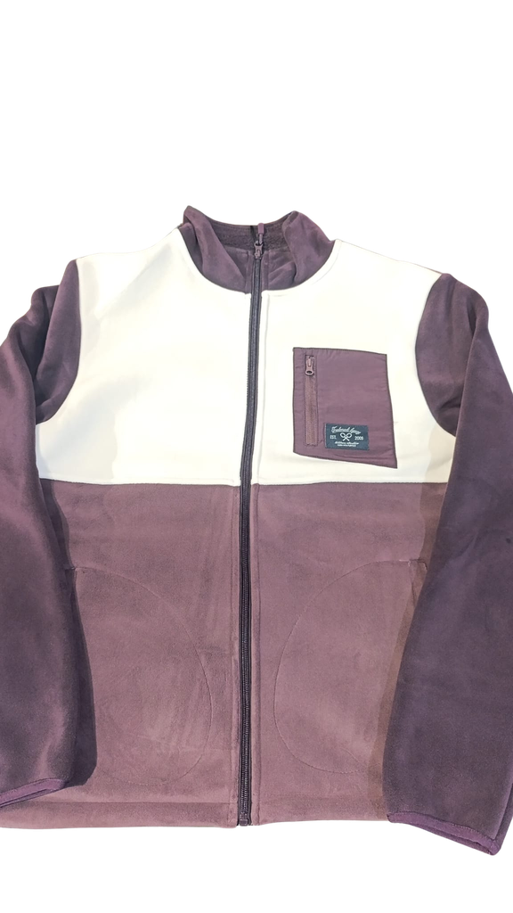 Forro Polar Bicolor Burdeos - Silbon
