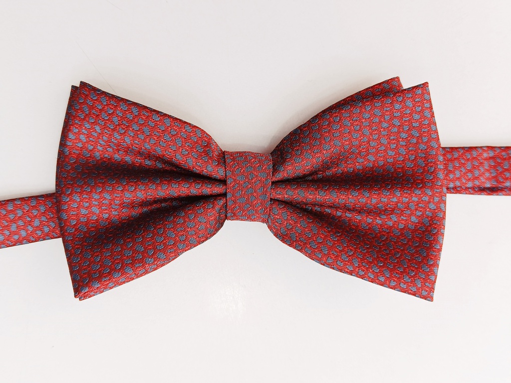 Pajarita Granate Detalles Mini Gris