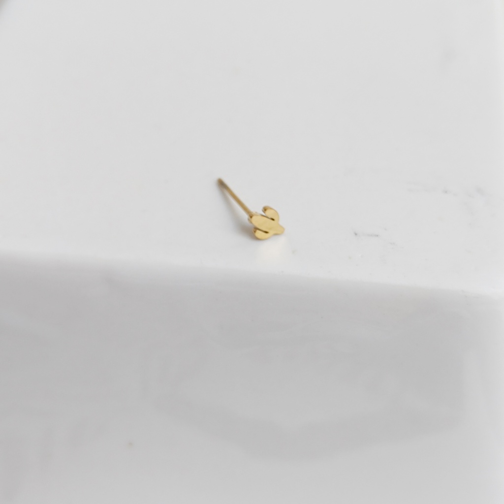 Pendiente Mini Cactus Dorado