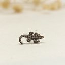 Pendiente Cocodrilo Plateado