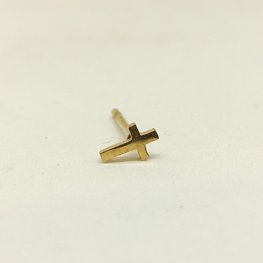 Pendiente Cruz Fina Dorado
