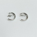 Aros Falso Pendiente Plateado