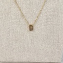 Collar Inicial Dorada Gruesa Letra "B"