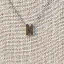 Collar Inicial Plateada Gruesa Letra "N"