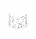 Brazalete Fantasia Perlas Blancas (Plateado)
