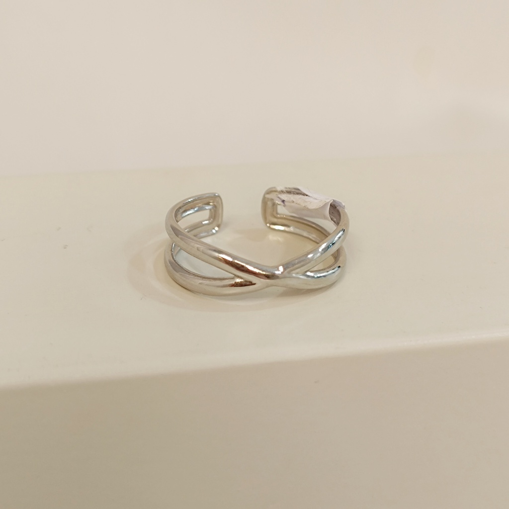 Anillo Equis Plateado