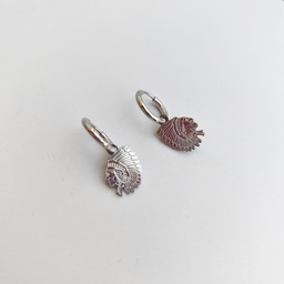 Aritos Charm Extraíble Indio  Plateado