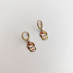 [PM25026] Aritos Charm Frida Esmaltado Dorado