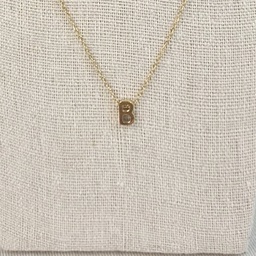 Collar Inicial Dorada Gruesa Letra "B"