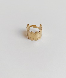 Anillo Wavy Geo (Dorado)