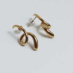 [J25197Y] Pendientes Stick Curvado Dorado