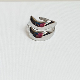 Anillo Curvas Plateado