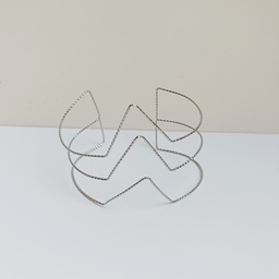 [J250091] Brazalete Ultra Fino Triple Plateado