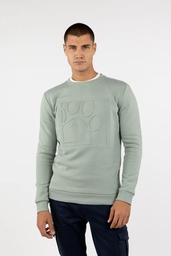 Sudadera Huella Relieve Khaki Suave - Williot