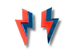Pendientes Metacrilato Rayo Doble Color
