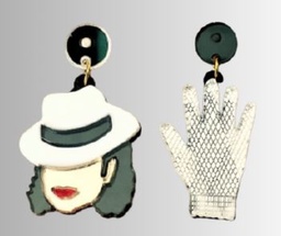 Pendientes Metacrilato Michael Jackson