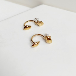 Pendientes Dobles Triángulo Dorado