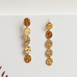 Pendientes Chapitas Textura Dorado