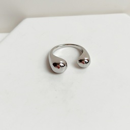 Anillo Doble Plateado