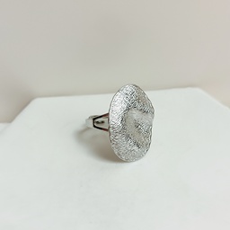 Anillo Circular  Ovalado Plateado