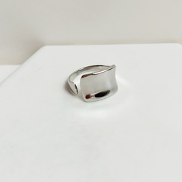 Anillo Doble Ancho Plateado