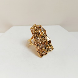 Anillo Maxi Textura Rugosa Dorado