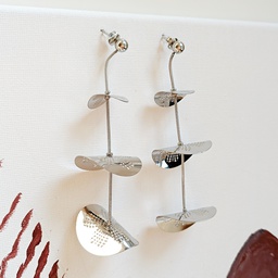 Pendientes Triple Campana Plateado