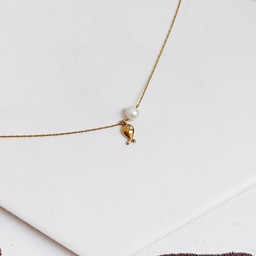 Pulsera Pez Con Perla Dorado