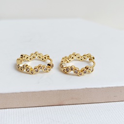 Aros Mini Circonitas Redonda Dorado