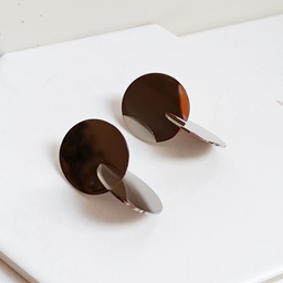 Pendientes Largos Doble Esfera Plateado