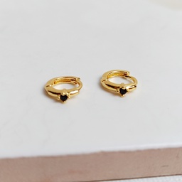 Aritos Circonita Azul Dorado