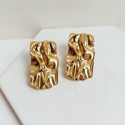 Pendientes Chapeado Grande Dorado