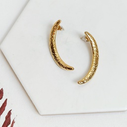 Pendientes Largos Textura Dorado