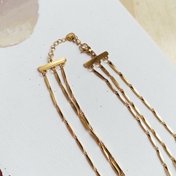 Collar Triple Cadena Dorado