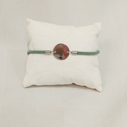 Pulsera Cordón Medalla Grabable Plateado (+ COLORES)