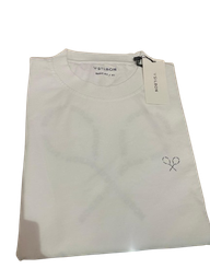 Camiseta Raquetas Lettering Blanca - Silbon