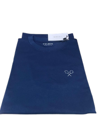 Camiseta Raquetas Lettering Azul Marino - Silbon