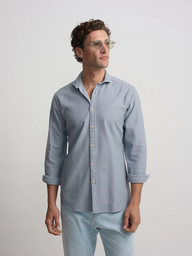 Camisa Sport Estructura Logo Azul Gris - Silbon