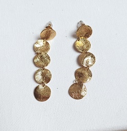 Pendientes Textura Círculos Dorado