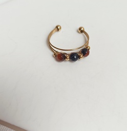 Anillo Terra Black (Dorado)
